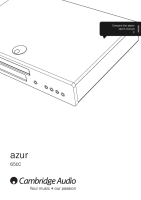 Cambridge Audio Azur-651C - Owners manual